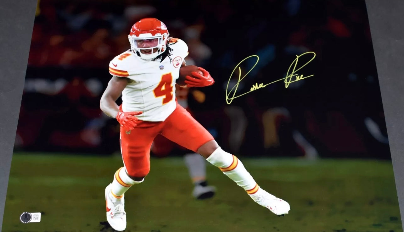 Rashee Rice Chiefs 16x20 Beckett COA