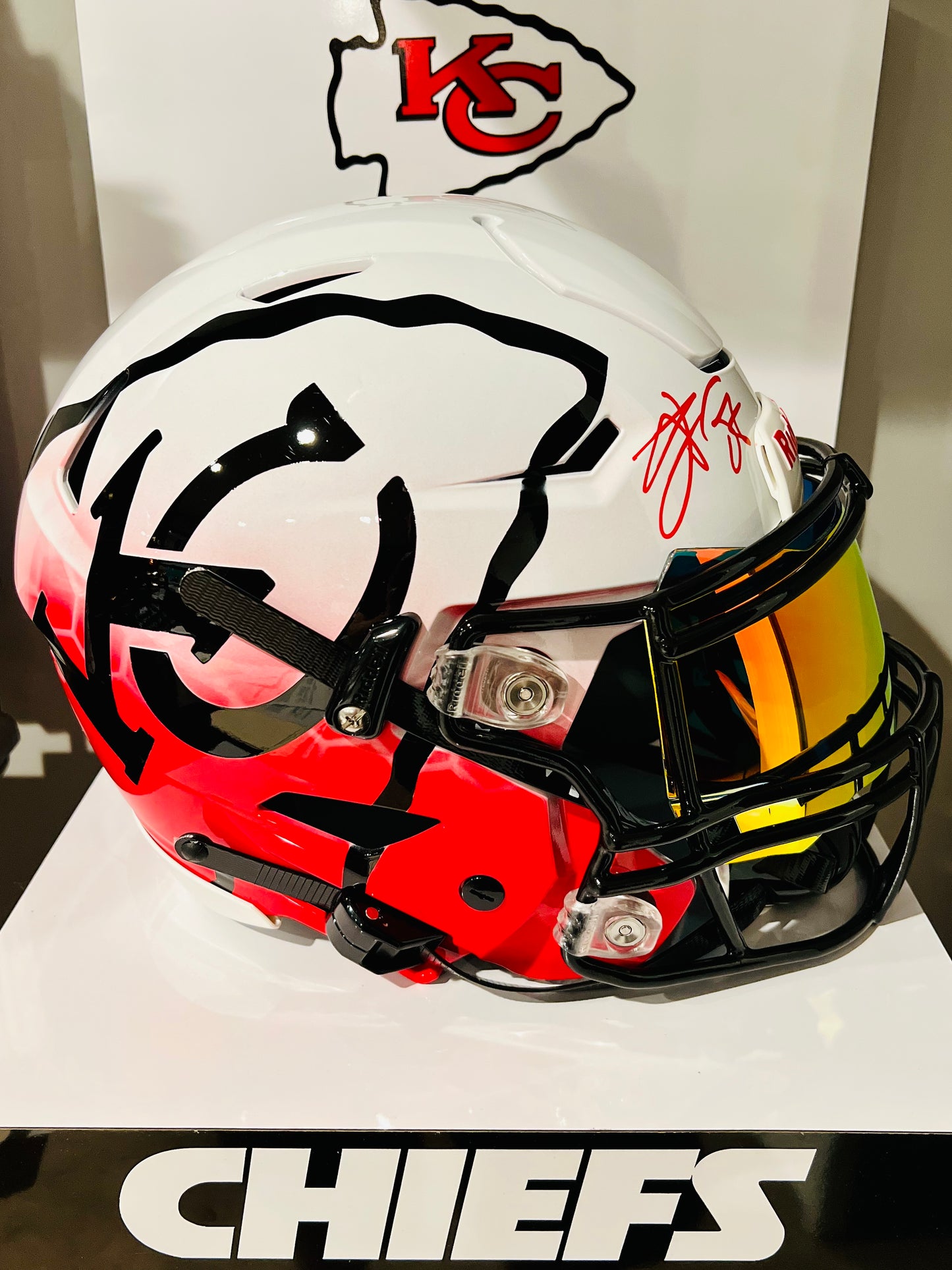 Travis Kelce Chiefs Signed Large KC Logo