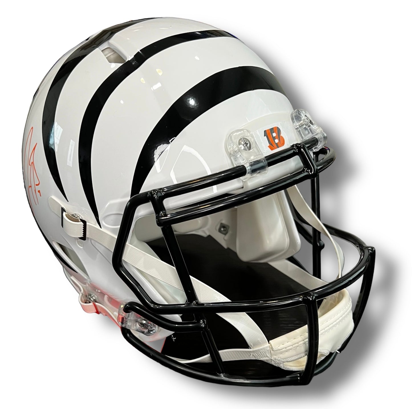 Joe Burrow Bengals White Alternative Authentic Helmet Fanatics COA