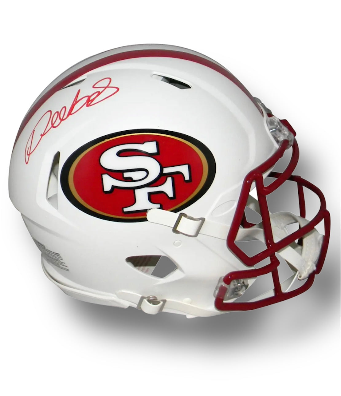 Deebo Samuel 49ers White Authentic Speed Helmet Beckett COA