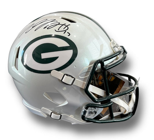 Davante Adams Packers Speed Auth Helmet Radke COA