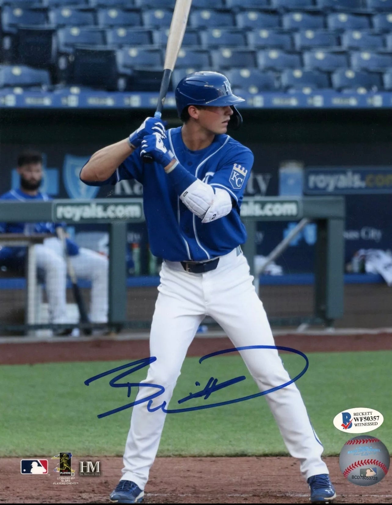 Bobby Witt Jr Royals 8x10 Beckett COA