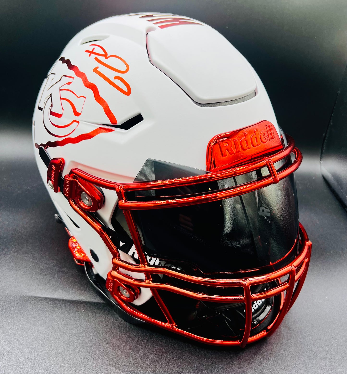 Mahomes White/Red Chrome custom Flex