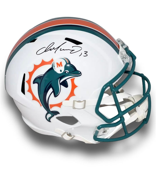 Dan Marino Dolphins Speed Rep Helmet Beckett COA