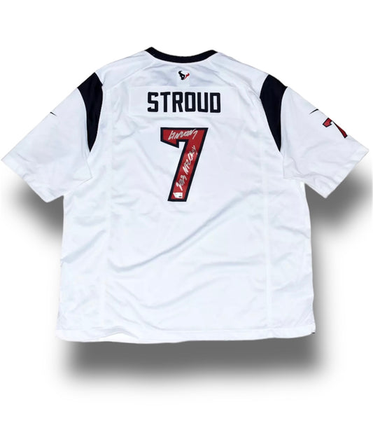 CJ Stroud Texans Nike Jersey w Script Fanatics COA
