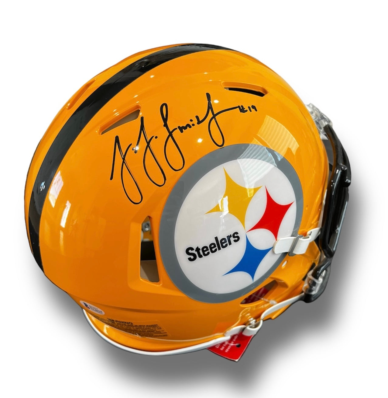 Ju Ju Smith Schuster Steelers Speed Authentic Helmet Beckett COA