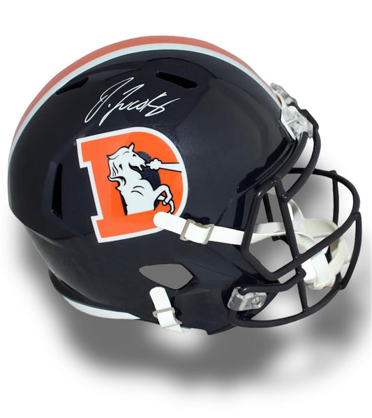 Jerry Jeudy Broncos Replica Speed Helmet Beckett COA