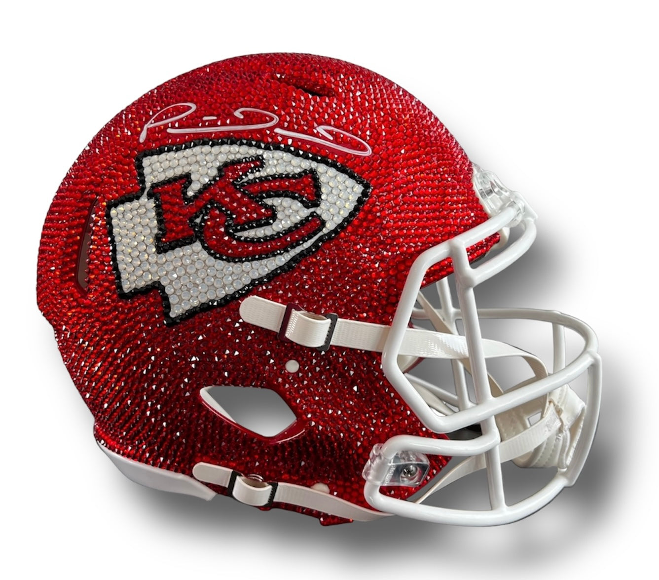 Mahomes Swarovski Crystal Chiefs Speed Helmet JSA COA