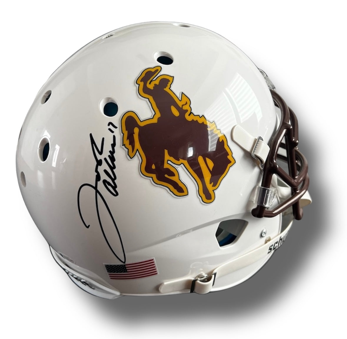 Josh Allen Wyoming Schutt Authentic Beckett COA