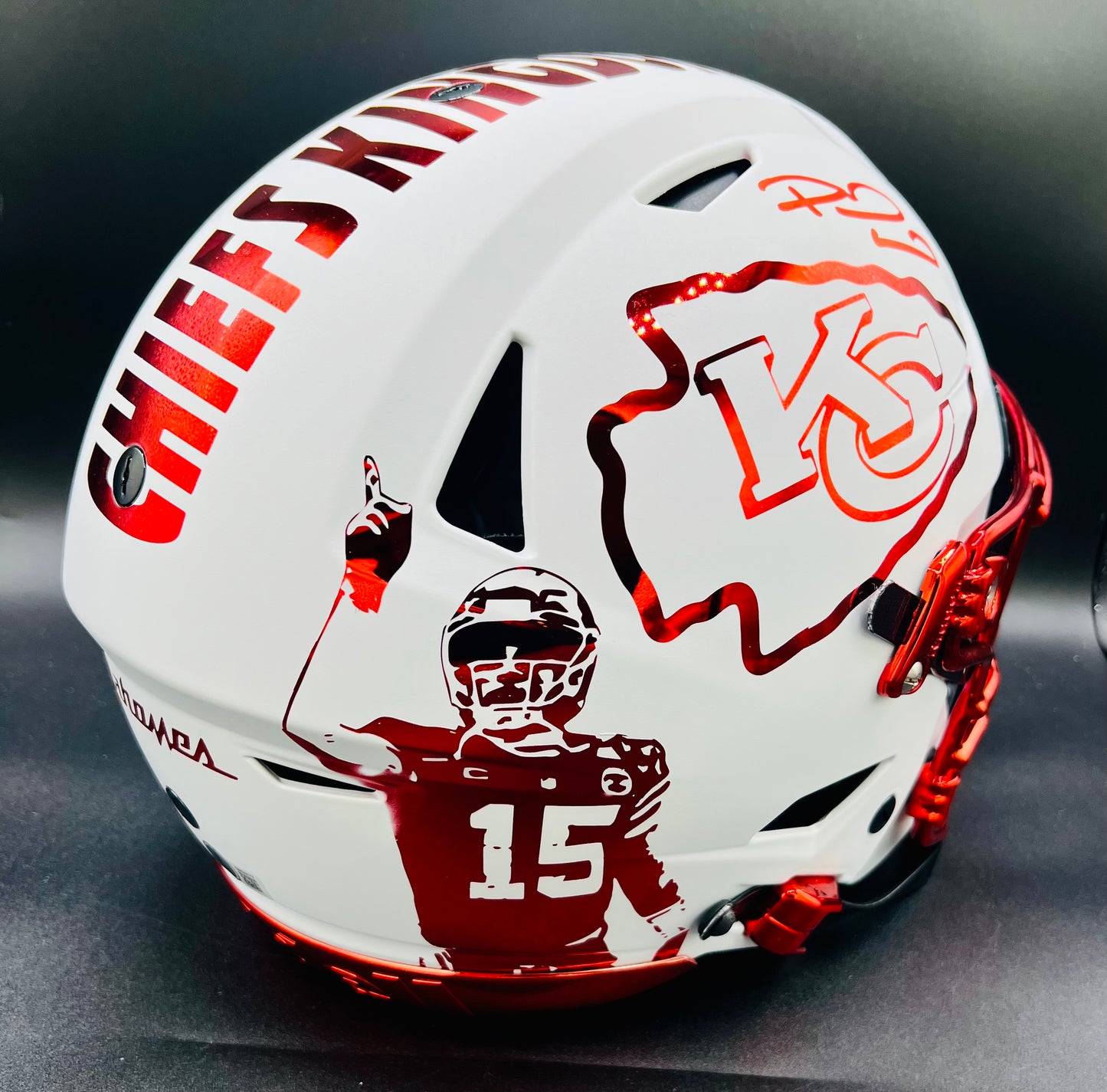 Mahomes White/Red Chrome custom Flex