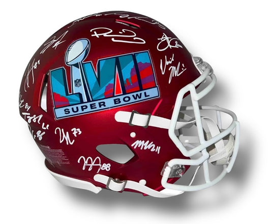 Kansas City Chiefs Super Bowl LVII Team Signed Speed Authentic Helmet
