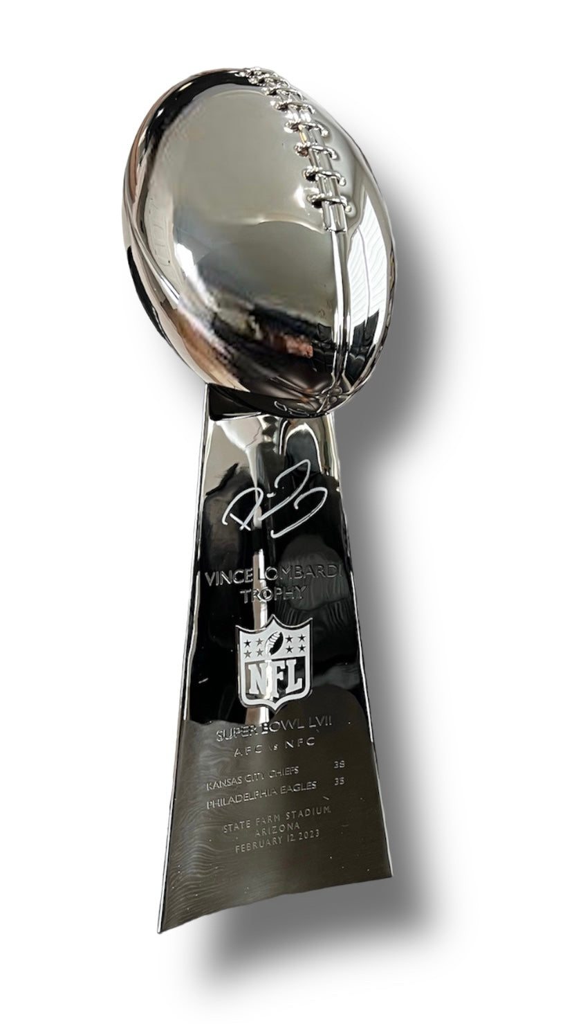 Mahomes Super Bowl LVII Lombardi Trophy