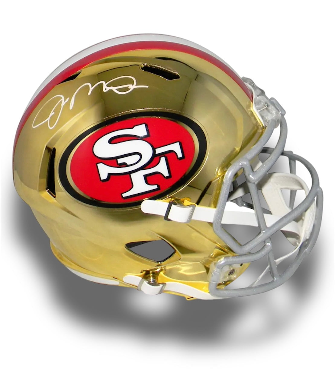 Joe Montana 49ers Chrome Rep Speed Helmet Beckett COA