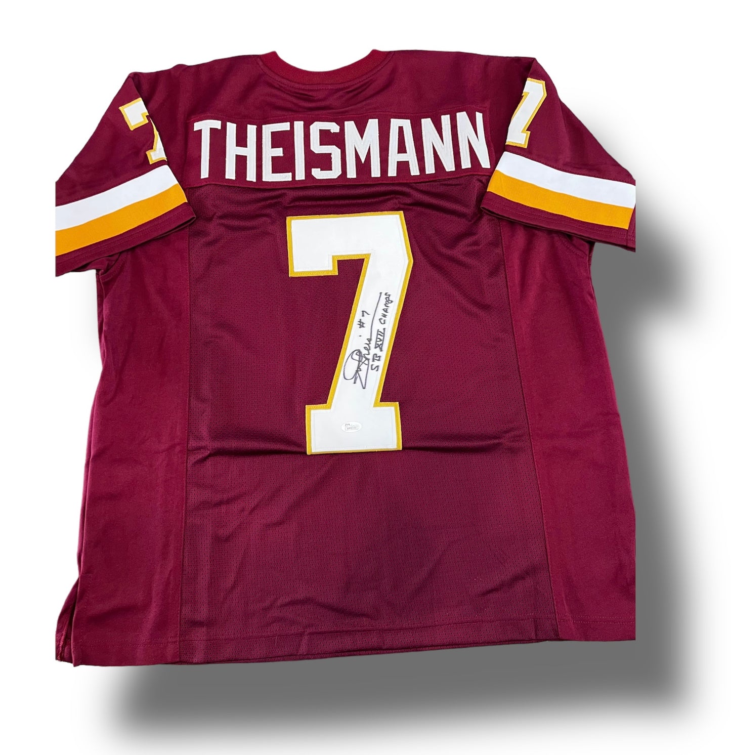 Joe Theismann Redskins Custom Jersey w Script JSA COA