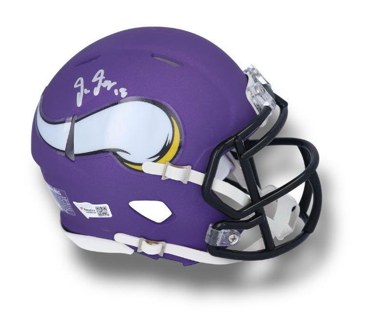 Justin Jefferson Vikings Mini Helmet Fanatics COA