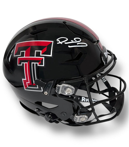 Mahomes Texas Tech Flex Helmet Beckett COA