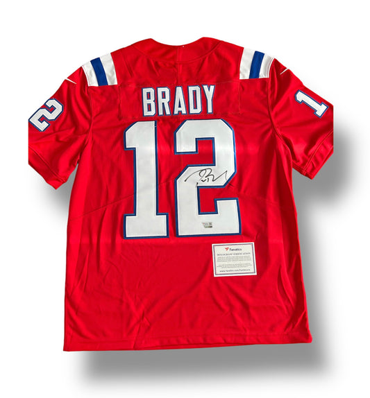 Brady Patriots Red Nike Limited Jersey Fanatics COA