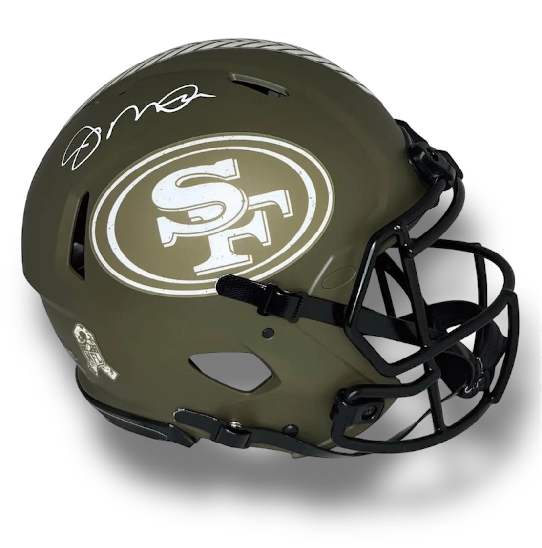 Joe Montana Salute to Service Authentic Helmet Fanatics COA