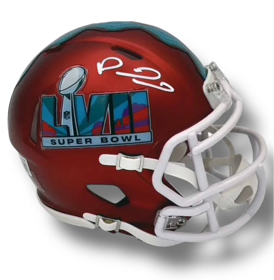 Mahomes Super Bowl LVII Mini Helmet Beckett COA