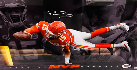 Mahomes Chiefs “MVP” 20in x 40in Custom Metal Print Beckett COA