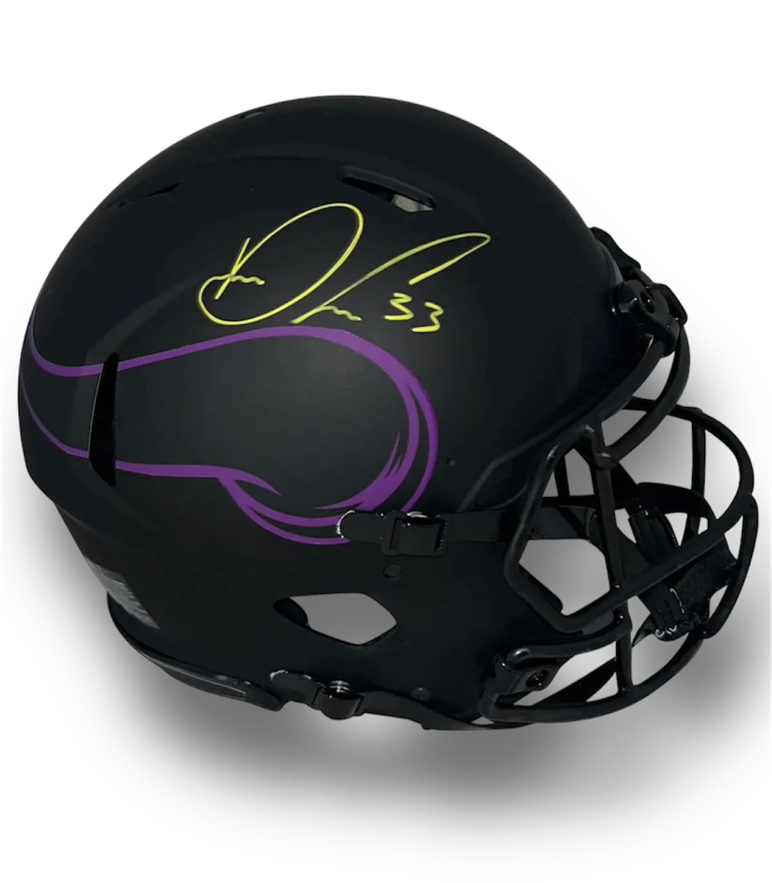 Dalvin Cook Vikings Eclipse Authentic Helmet JSA COA