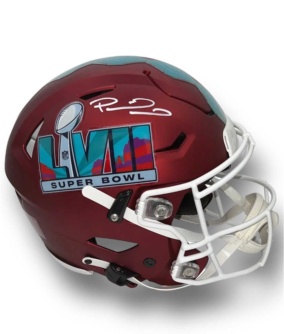 Mahomes Super Bowl LVII Flex Helmet Beckett COA