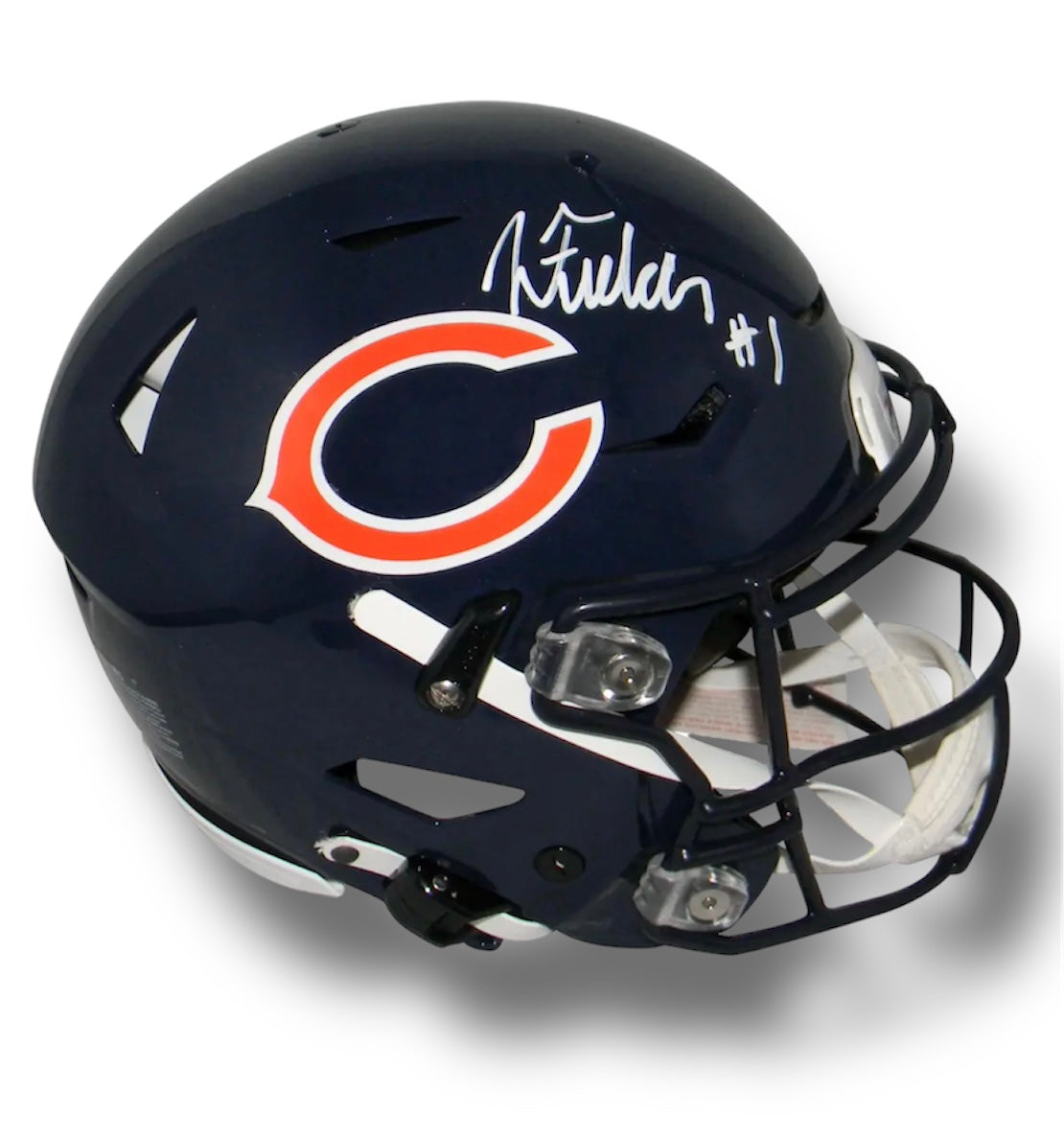 Justin Fields Chicago Bears Flex Helmet Beckett COA